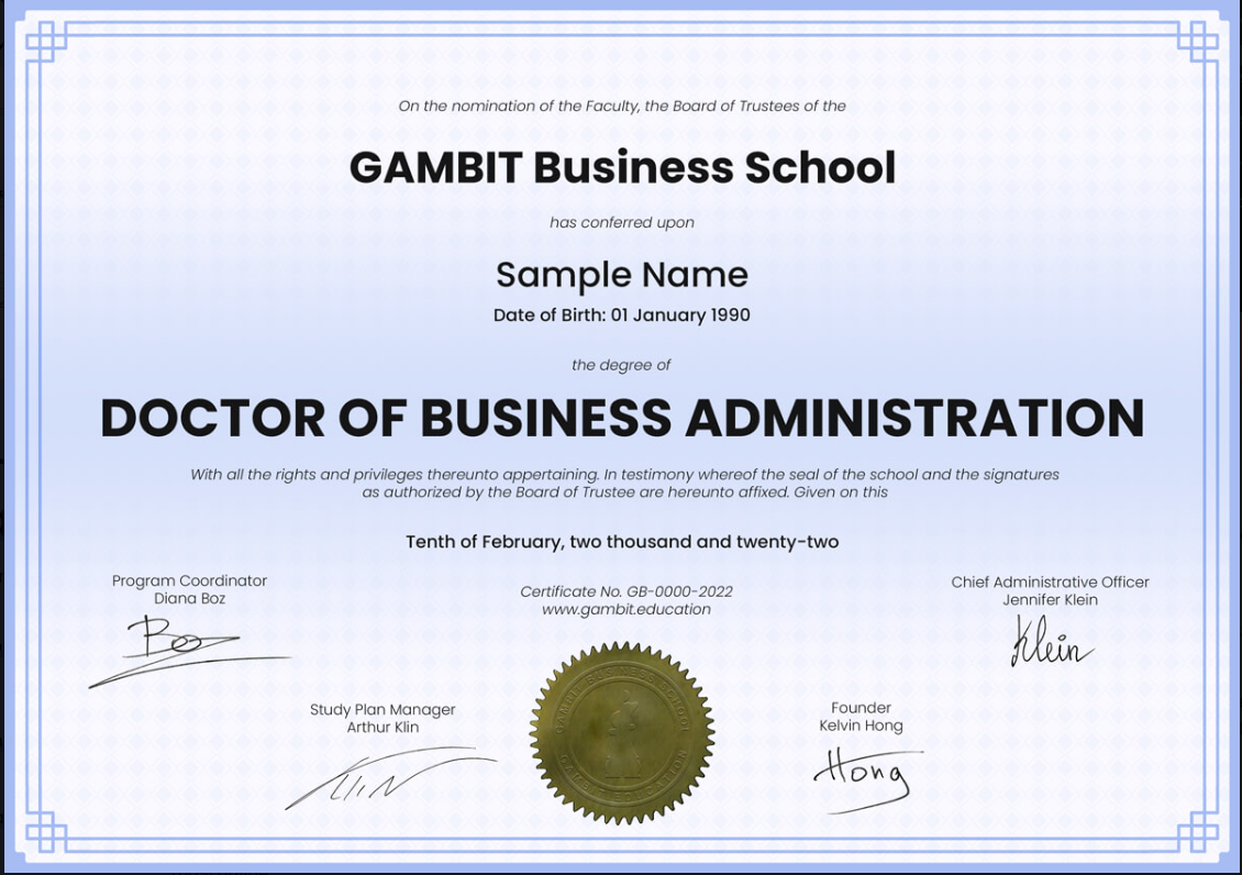 Doctor of Business Administration