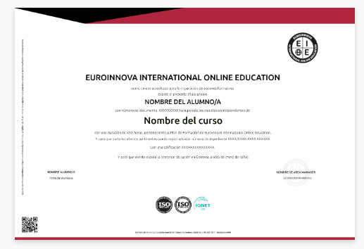 Certificado de matrícula del Postgrado en Dietética y Nutrición Deportiva